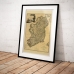 Vintage Map Poster - Memoir of a map of Ireland 1797